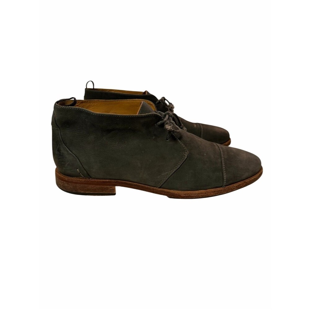 J Shoes Mens Chukka Ankle Boot Gray Suede Cap Toe Lace Size 9.5 Torre Sacchetto